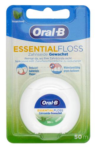 Oral-B Essential Floss Zahnseide gewachst, Minzgeschmack