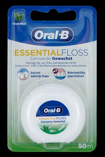 Oral-B Essential Floss Zahnseide mit Minzgeschmack, gewachst