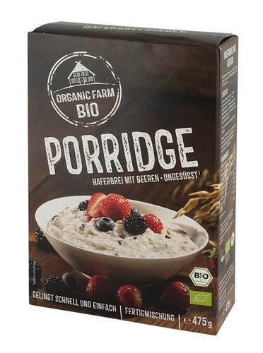 Organic Farm Bio Porridge Haferbrei mit Beeren, vegan