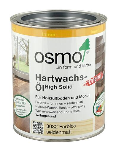 Osmo Hartwachs-Öl High Solid, farblos, seidenmatt