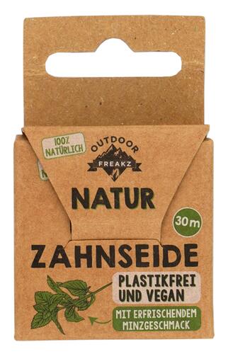 Outdoor Freakz Natur Zahnseide plastikfrei und vegan, Karton