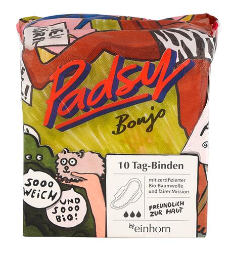 Padsy Bonjo 10 Tag-Binden, mit Flügeln Padsy Bonjo 10 Tag-Binden, mit Flügeln