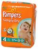 Pampers Simply Dry Windeln Größe 4, Maxi, 7-18 kg