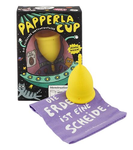 Papperla Cup Menstruations-Tasse, gross, gelb