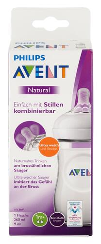 Philips Avent Natural Flasche, 1m+, 260 ml, SCF033/16