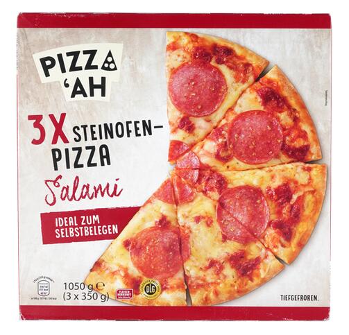 Pizza'Ah Steinofen-Pizza, 3 Stück