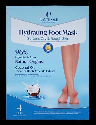 Plantifique Hydrating Foot Mask, 4er Pack
