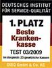 Platz 1 (Beste Krankenkasse)
