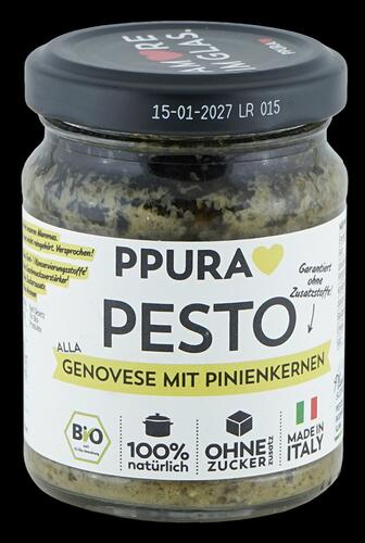 Ppura Pesto alla Genovese mit Pinienkernen