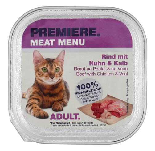 Premiere Meat Menu Adult Rind mit Huhn & Kalb
