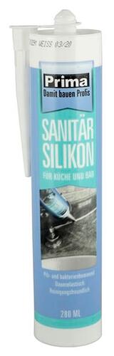 Prima Sanitär Silikon für Küche und Bad, weiß