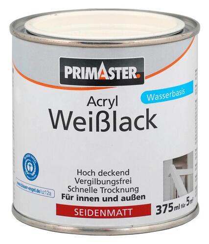 Primaster Acryl Weißlack Seidenmatt