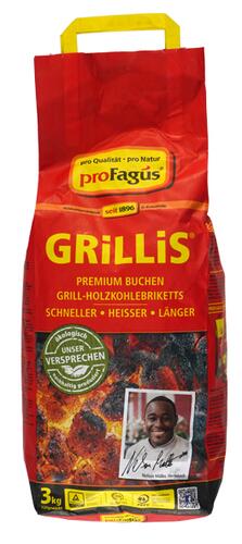 Pro Fagus Grillis Premium Buchen Grill-Holzkohlebriketts