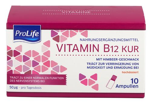 ProLife Vitamin B12 Kur, Ampullen, Himbeer