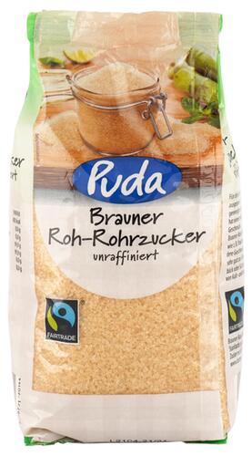 Puda Brauner Roh-Rohrzucker unraffiniert