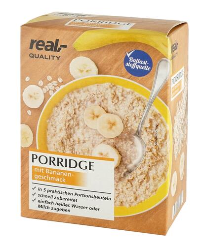 Real-Quality Porridge mit Bananengeschmack