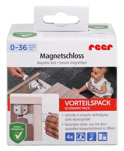 Reer Magnetschloss, Vorteilspack 4 Stück