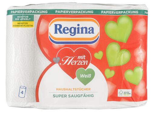 Regina Haushaltstücher weiß, Papierverpackung
