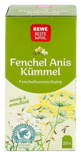 Rewe Beste Wahl Fenchel Anis Kümmel, 20 Beutel