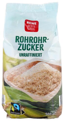 Rewe Beste Wahl Rohrohrzucker unraffiniert