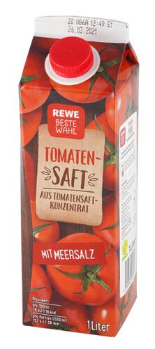 Rewe Beste Wahl Tomatensaft mit Meersalz