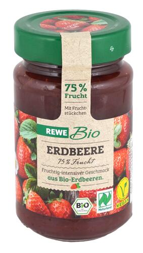 Rewe Bio Erdbeere Fruchtaufstrich 75%, Naturland