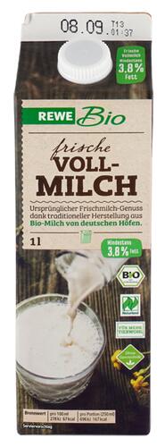 Rewe Bio Frische Vollmilch