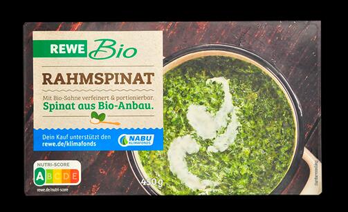Rewe Bio Rahmspinat, portionierbar