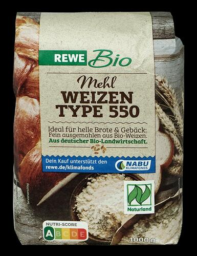 Rewe Bio Weizenmehl Type 550, Naturland 