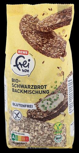 Rewe frei von Bio-Schwarzbrot Backmischung glutenfrei