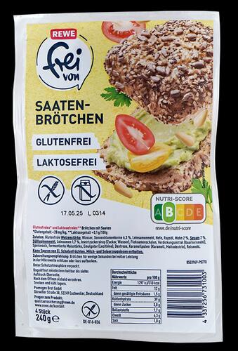 Rewe frei von Saatenbrötchen glutenfrei
