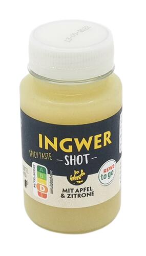 Rewe to go Ingwer Shot mit Apfel & Zitrone