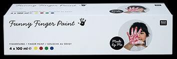 Rico Funny Finger Paint, 4er Set, gelb, rot, grün, blau