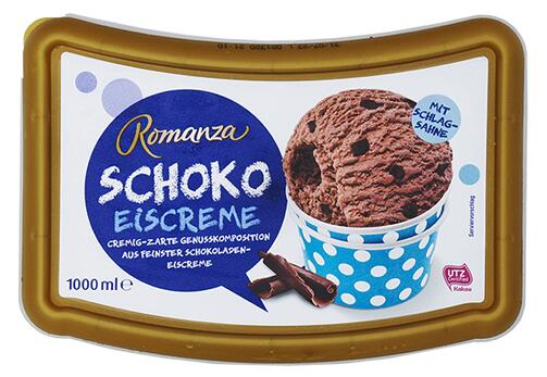 Romanza Schoko Eiscreme mit Schlagsahne