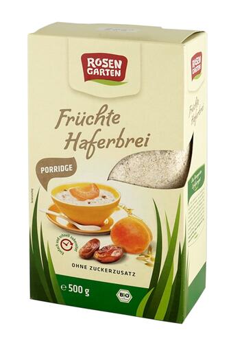 Rosengarten Früchte Haferbrei Porridge