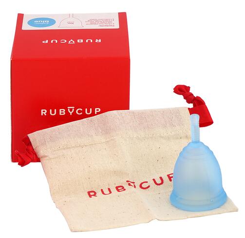 Ruby Cup Menstrual Cup, blue, Gr. Small