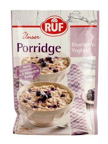 Ruf Unser Porridge Blueberry Yoghurt, Portionsbeutel