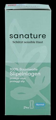 Sanature Slipeinlagen 100% Baumwolle, Normal, 24 Stück