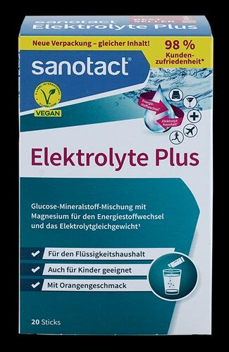 Sanotact Electrolyte Plus, Orangengeschmack, 20 Sticks