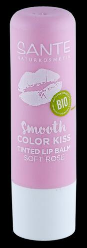 Sante Smooth Color Kiss Tinted Lip Balm, Soft Rose