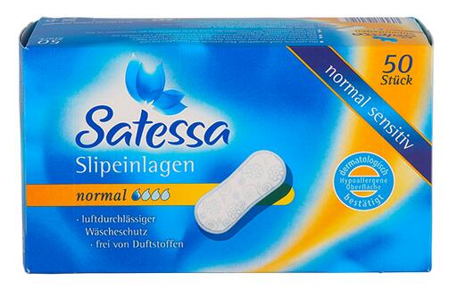 Satessa Slipeinlagen, normal, frei von Duftstoffen Satessa Slipeinlagen, normal, frei von Duftstoffen