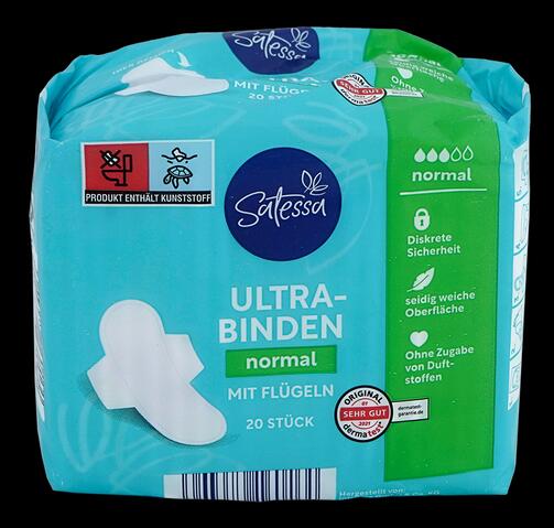 Satessa Ultra-Binden, Normal mit Flügeln, 20 Stück