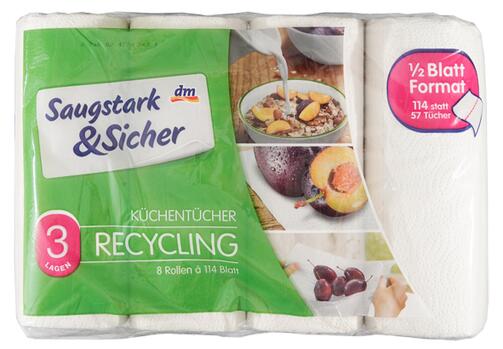 Saugstark & Sicher Küchentücher Recycling