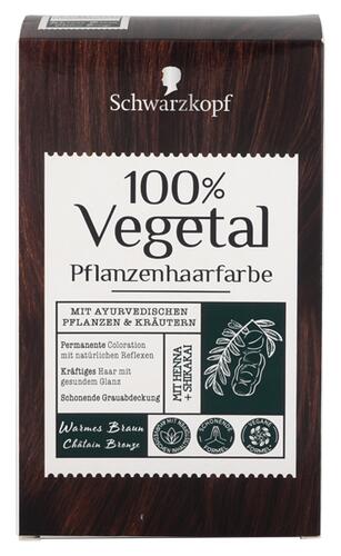 Schwarzkopf 100% Vegetal Pflanzenhaarfarbe Warmes Braun