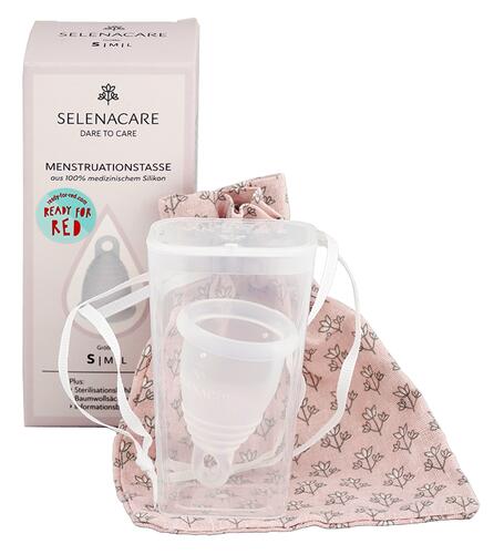 Selenacare Premium Menstruationstasse, weiß, Gr. S