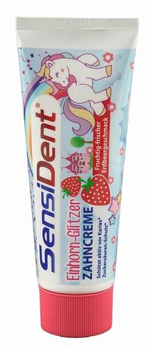 Sensident Einhorn-Glitzer Zahncreme, Erdbeergeschmack