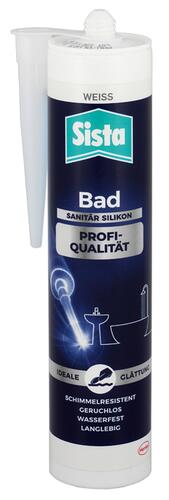 Sista Bad Sanitär Silikon, Profi-Qualität, weiß