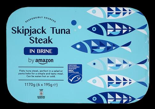 Skipjack Tuna Steak in Brine by Amazon, 6x