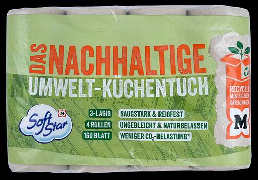 Soft Star Küchentücher Das Nachhaltige, 3-lagig, 4 Rollen