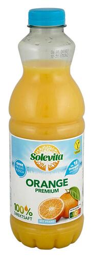 Solevita Orange Premium ohne Fruchtfleisch, 100% Direktsaft, gekühlt